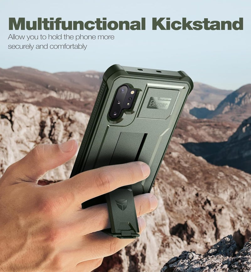 Dexnor for Samsung Galaxy Note 10+ Plus Case, [Built in Screen Protector and Kickstand] Heavy Duty Military Grade Protection Shockproof Protective Cover for Samsung Galaxy Note 10 Plus (Army Green) - Image 5